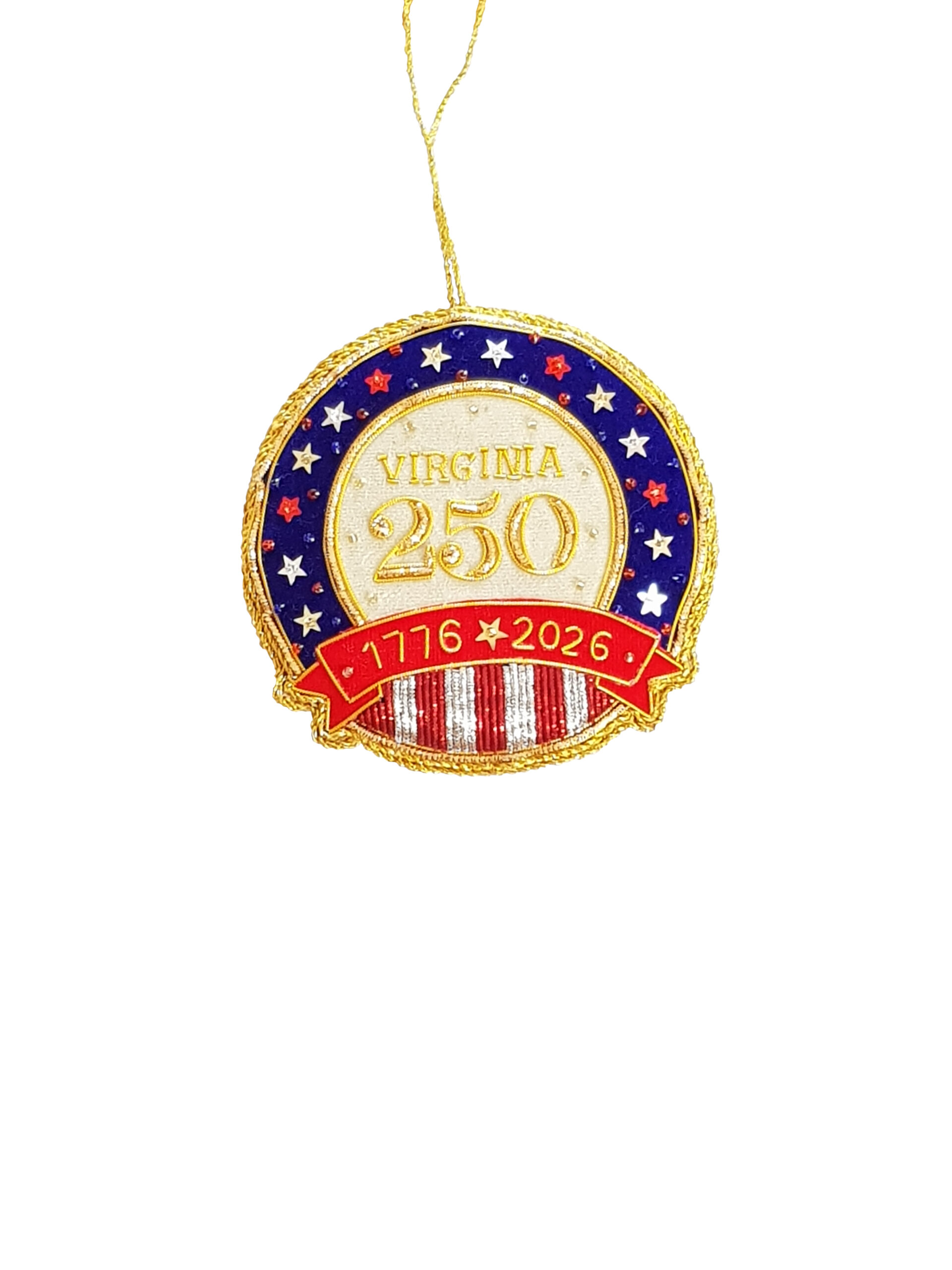 Virginia 250 Stars and Stripes Ornament