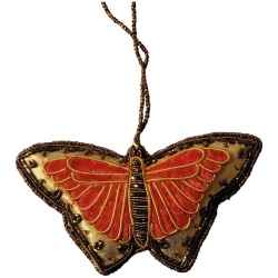 Gold and Red Art Nouveau Butterfly