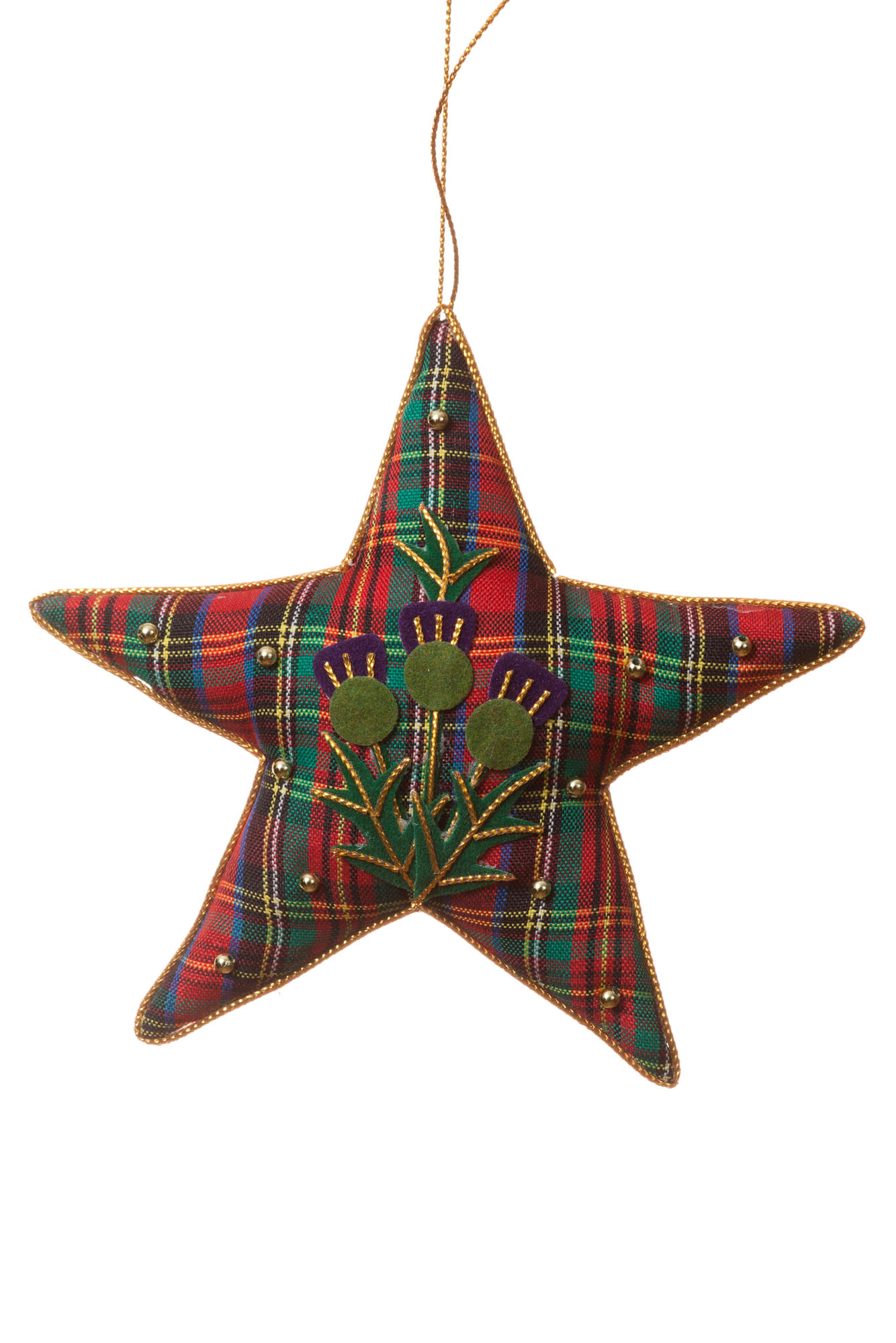 Thistle Tartan Sequin Star